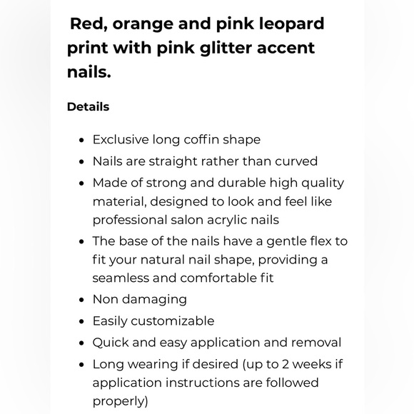 💅🏻Scandal Leopard accent Press Ons - Picture 6 of 7
